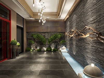 新中式电梯厅