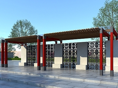 新中式廊架