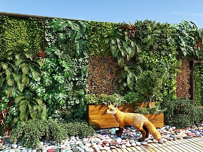 现代植物墙 植物堆 墙 花草 花卉 植物墙 花园