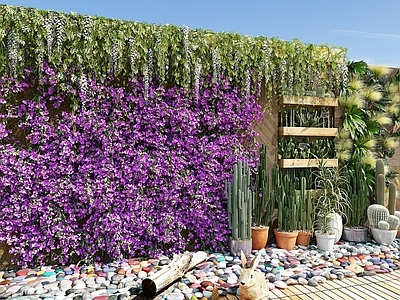 现代植物墙 植物堆 墙 花草 花卉 植物墙 花园