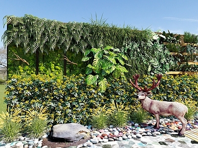现代植物墙 植物堆 绿植墙 花草 花卉 植物墙 盆栽 绿植 花园