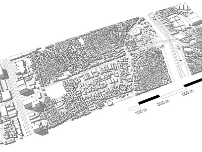 现代简模规划 建筑体块 鸟瞰规划