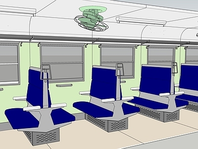 现代火车 火车座位