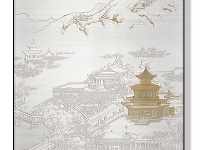 新中式装饰画 中式山水画