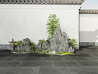 新中式假山水景