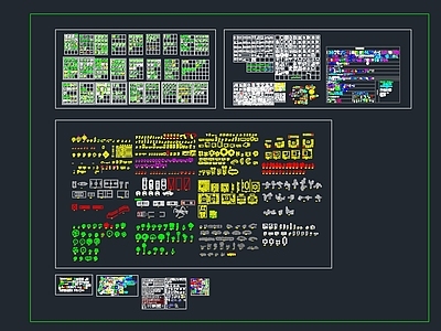 室内CAD平立面图库 平面图块