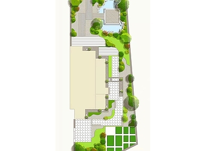 现代简约庭院 施工图 概念方案