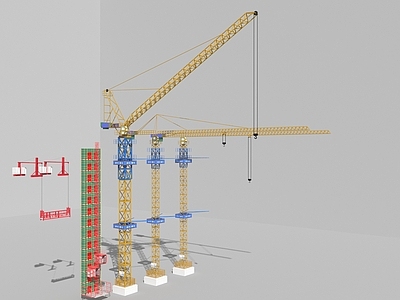 现代平顶塔吊 尖顶塔吊 动臂塔吊 施工 施工吊篮 工业设备