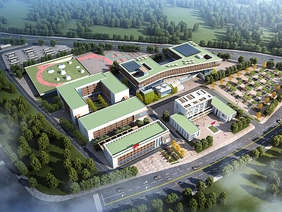 现代医院 疗养院 体育文化中心 停车场 街道服务中心