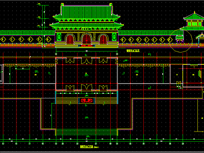 珠海普驼寺庙的建筑施工图