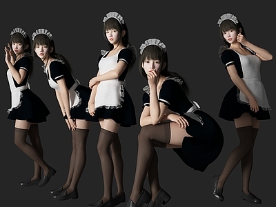 现代女人 女仆 服务员 美女