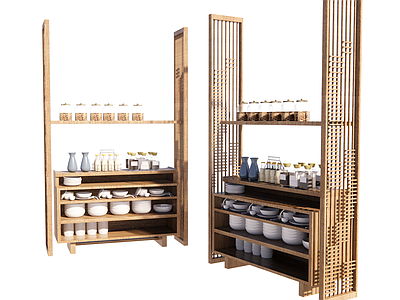 现代厨房用品组合 餐具台 碗筷台