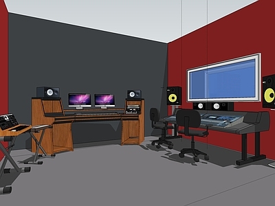 现代录音棚 音乐工作室 导播室