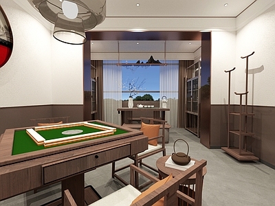新中式棋牌室