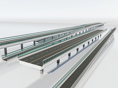现代道路 桥梁 高架桥标准段