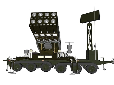 现代防空导弹发射车