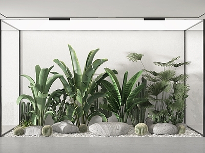 现代植物堆 绿植堆 植物 绿植