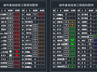 城市基础设施工程规划图例 施工图