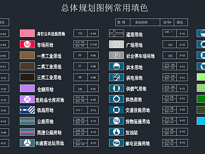 总体规划图例地块填色