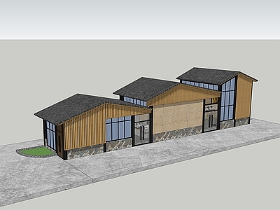 新中式展览馆建筑 改造文创基地