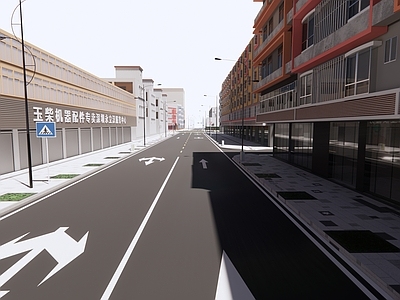 现代道路 城市市政景观道路 街道景观