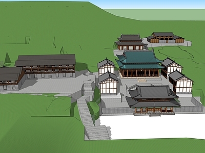 中式寺庙建筑