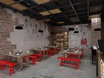 工业风火锅店