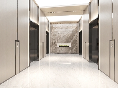 现代电梯间 背景墙