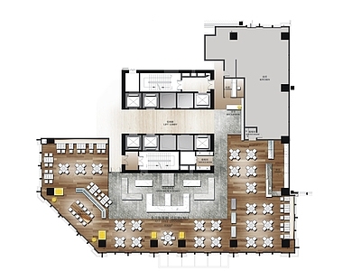 酒店1200㎡全日制自助餐厅CAD施工图