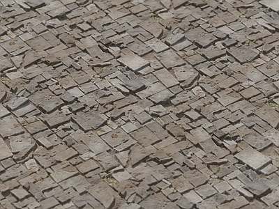 现代砖块路面