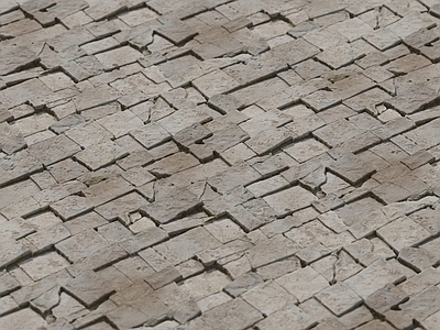 现代砖块路面