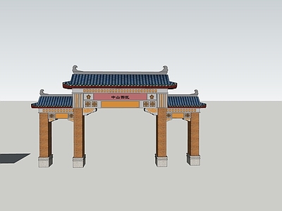 中式风格牌坊