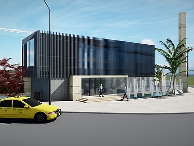 现代售楼处建筑 展馆 展览建筑 商业
