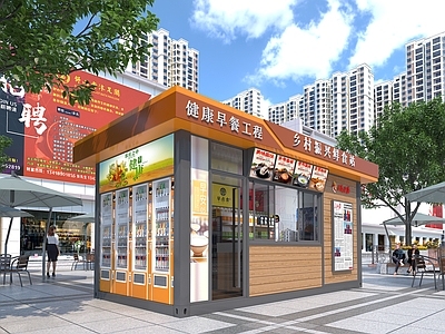 现代无人超市 助农超市 乡村振兴项目 早餐店 便利店 鲜食站 锌钢房屋
