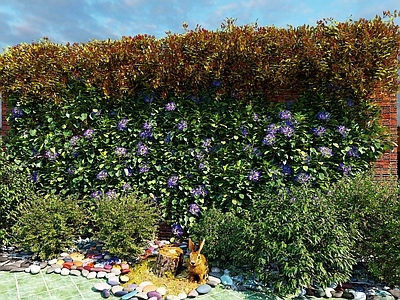 现代植物墙 植物堆 墙 花草 花卉 植物墙 花园
