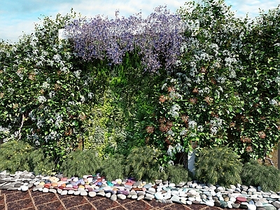 现代植物墙 植物堆 墙 花草 花卉 植物墙 花园
