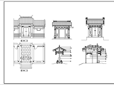 仿古建筑设计 施工图