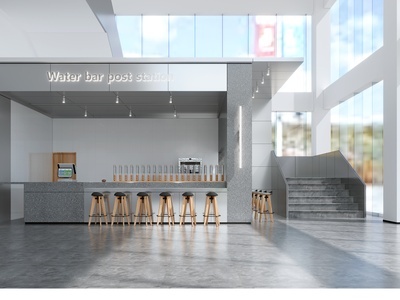 工艺美术学院食堂餐厅及厨房设计 施工图 效果图