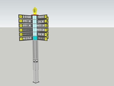 现代指示牌 景观标识牌 交通 普通指示牌