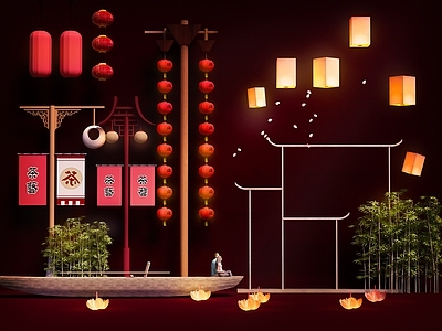 新中式孔明灯 装饰灯