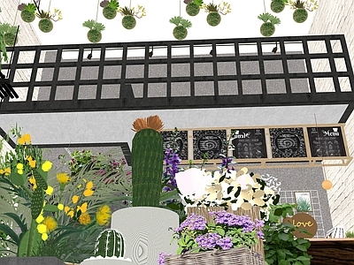 北欧花店 盆栽 花坊 花架 花卉 仙人掌
