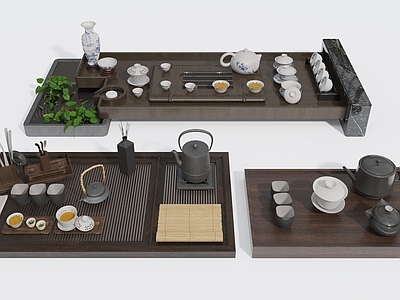 中式茶具 茶盘 茶室摆件