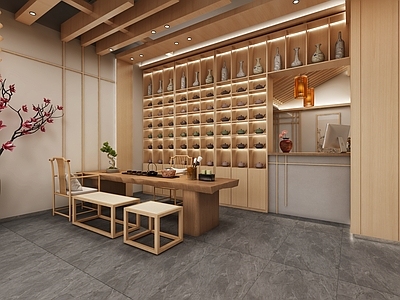 新中式茶楼 茶桌