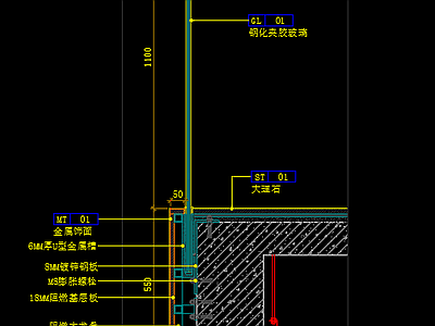 纯玻璃栏河栏杆 节点