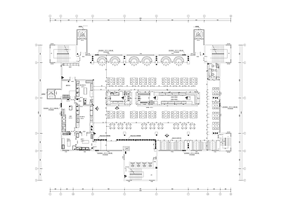 大学食堂 施工图 软装节点大样方案