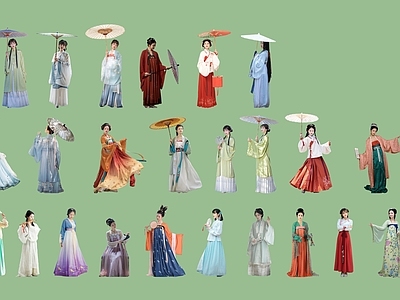 2D新中式古风女人 汉服 亚洲人