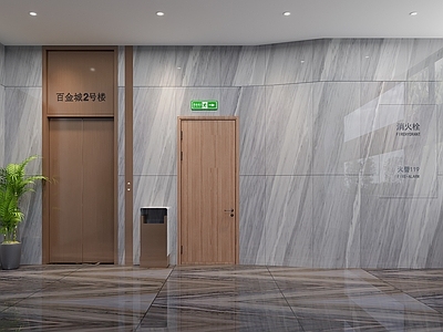 现代电梯间