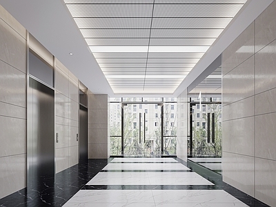 现代电梯间