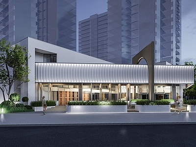 现代售楼处建筑 异形