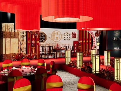 新中式婚礼场景 舞美